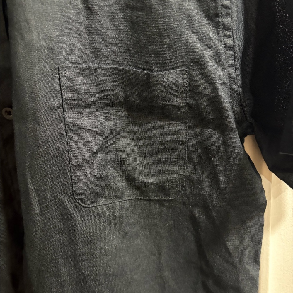 Saks Fifth Avenue Men’s Balaclava Linen Shirt Size Small - Picture 3 of 5